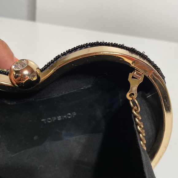 TopShop Rainbow Beaded Heart Clutch or Crossbody - Picture 10 of 16